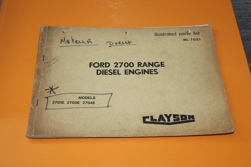 Parts list clayson ford - list,