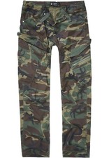 Brandit Pantalons Homme Militaire En Coton Adven Slim Fit Trousers Woodland