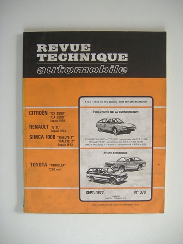 Revue technique rta toyota - technique,
