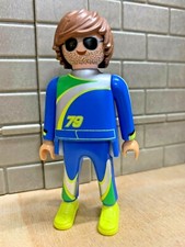 PLAYMOBIL Personnage Motard Pilote MotoCross Aventurier 03 - pour CUSTOM RARE