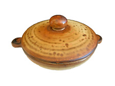 bol à oreilles en grès avec couvercle  JP Prudhomme Monnaie poterie artisanale