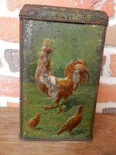 boite CAIFFA métal et relief poule chien