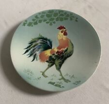 assiette décorative Ancienne Faience Saint Amand Hamage Decor Coq Polychrome