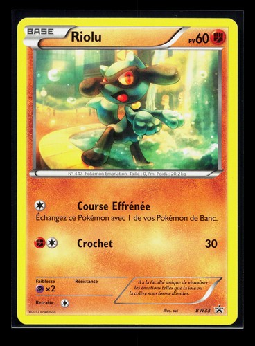 Carte pokémon riolu bw33 - riolu,