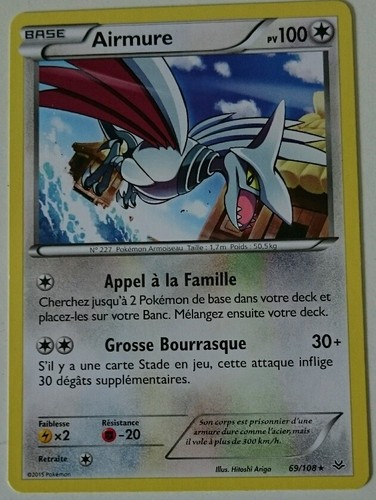 Carte pokemon rare airmure 100 - pokemon,
