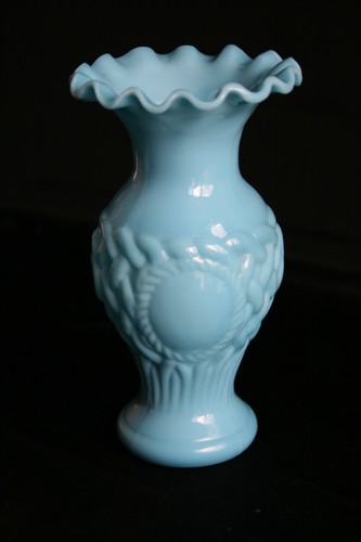 Vase opaline foire bleu - foire,