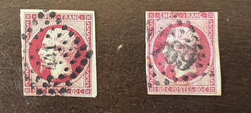 Timbre france 17a 17b - france, n°17a