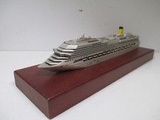 Maquette Bateau Croisiere PAQUEBOT COSTA PACIFICA Bois et Metal : 23 cm x 7 cm