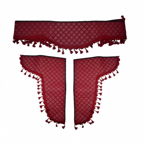 Rideaux bordeaux glands - , rouges
