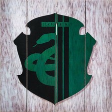 Harry Potter - Panneau en bois Slytherin (25 x 25 cm) - Spoontiques