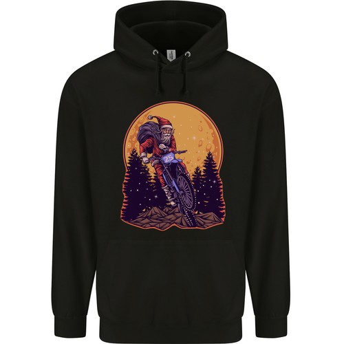 Hoodie enfant motocross santa - motocross,
