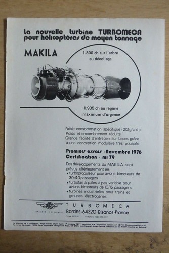 1977 pub turbomeca - turbomeca, bordes