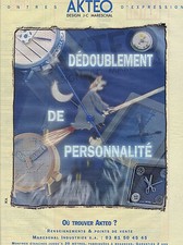 PUBLICITE ADVERTISING  1984   AKTEO  montre d'expression design JC MARECHAL