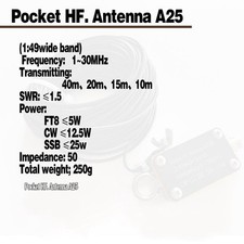 Antenne HF 130MHz pour communication ondes courtes design portable l??ger