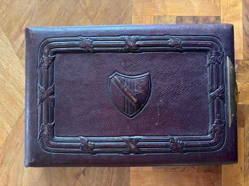 Bel album photo ancien cuir - album,