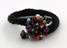 Bracelet noir en perles de
