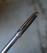 STYLO PLUME MONTBLANC MEISTERSTÜCK ARGENT MASSIF 925 BANDES GUILLOCHEES