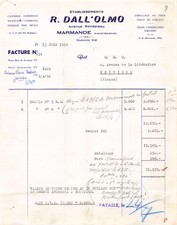 1956 CUIVRAGE CHROMAGE ETS R DALL OLMO A MARMANDE - GMO A POITIERS