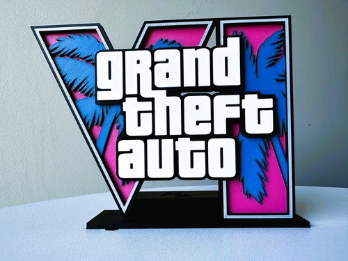 Logo plaque 3d gta - logo,