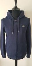Sweat Zippé à Capuche Bleu Marine Lacoste