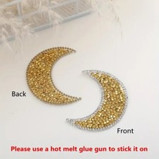 5Pcs DIY Strass Incrusté Lune