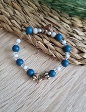 bracelet en perles avec breloques bronze fait main bijou fantaisie