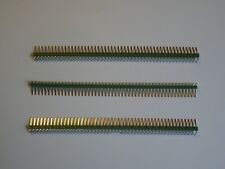 Lot de 3 barrette 50 broches doré mâle - mâle, coudée sécable, pas 2,54mm