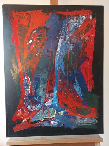 Grande peinture abstrait - grande,