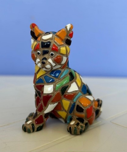 Figurine chat mosaique - figurine,