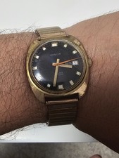 Montre Mecanique Precia Military Cadran Noir Très Bonne État Fonctionne...