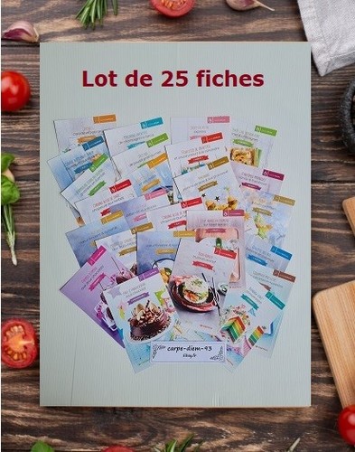 Lot fiches - lot, 25