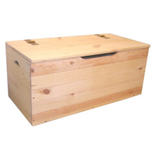 Coffre bois pin séché brut à lattes 73x35xh33 cm épaisseur 12 mm rectangulaire