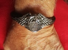 Bracelet Aigle Harley Davidson Acier & Cuir