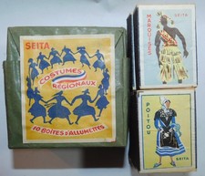 10 ANCIENNES PETITES BOITES D'ALLUMETTES SEITA ILES MARQUISES & POITOU NEUVES