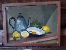 huile ancienne nature morte