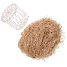  1 kit de construction de nids en jute - Litière naturelle en jute pour canaris,