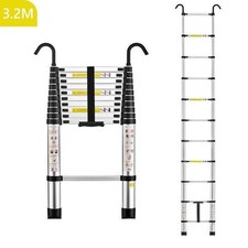 Échelle Télescopique 3,2M en Aluminium – Pliable, Robuste et Polyvalente 150 Kg.