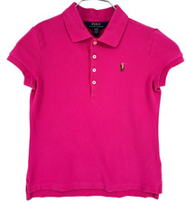 Chemise Polo T-Shirt Fille RALPH LAUREN Rose Taille 8-10 Ans M