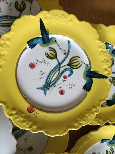 Assiettes jaune colibri - , lou