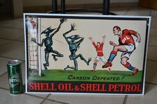 Plaque émaillée SHELL huile