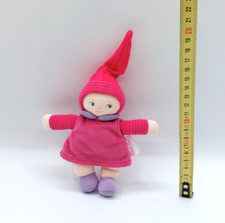 Poupée mini modèle doudou fille lutin COROLLE 2014 rose framboise mauve 13 cm