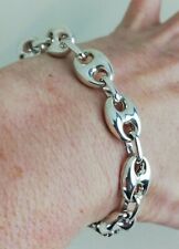 Ancien Bracelet En Argent Massif Silver 925 Grain de Café créateur 