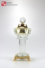 Chandelier Bougeoir Cristal Métal Or Couvercle Chandeliers Décoration