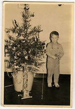 PHOTO ANCIENNE - VINTAGE SNAPSHOT - CADEAUX GRUE SAPIN DE NOËL -CHRISTMAS