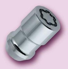 4 ecrous antivol Chrome 12x150