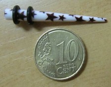 ÉCARTEUR / EXPANDEUR en ACRYLIQUE - Motif ETOILE - BLANC - Diamètre 4 mm - NEUF