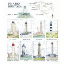 Kit point de croix Le Bonheur des Dames "Phares bretons", DIY, 62x45cm
