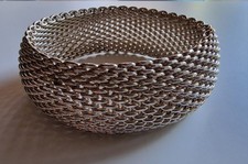 Tiffany & Co. Wide Somerset/Woven Bracelet. Size M. Sterling Silver 925
