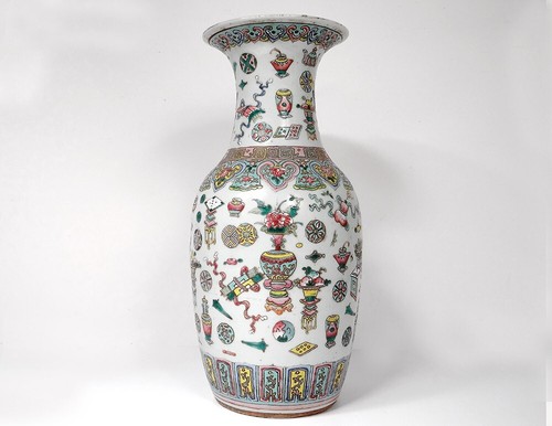 Grand vase balustre - , porcelaine