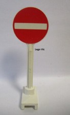 Lego 14pb09 City Road Sign Panneau Signalisation No Entry 6306 590 374 MOC A85